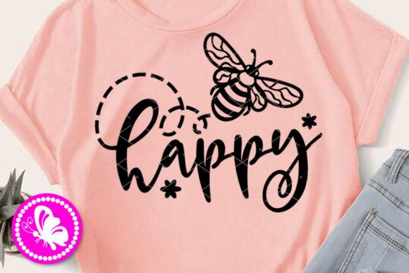 BEE Happy Be Happy Inspirational Quote
