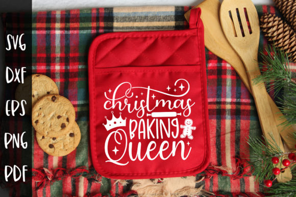 Christmas Baking Queen - Pot Holder SVG