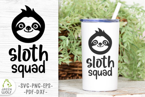 Sloth Squad Svg T Shirt Design